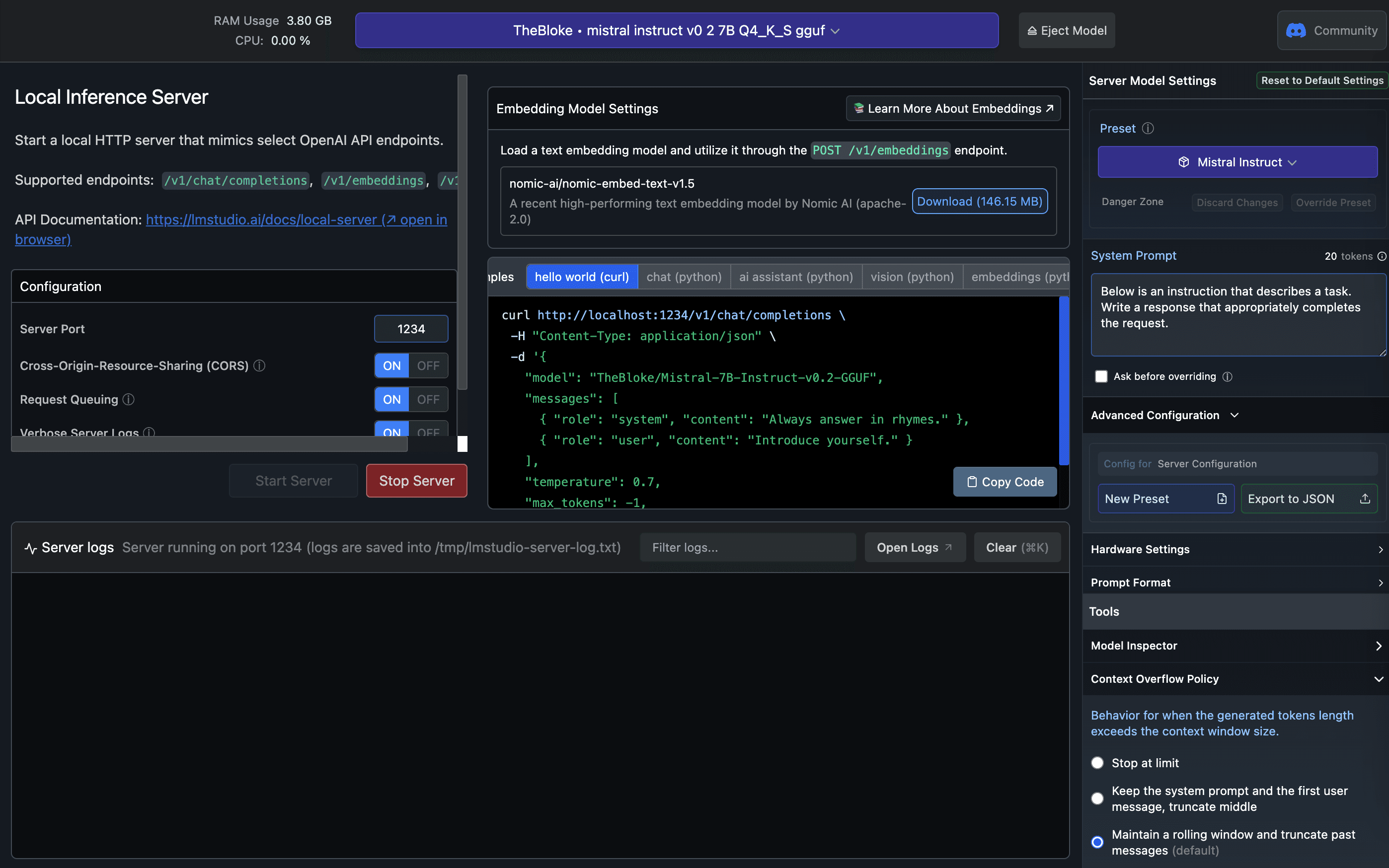 LMStudio Server